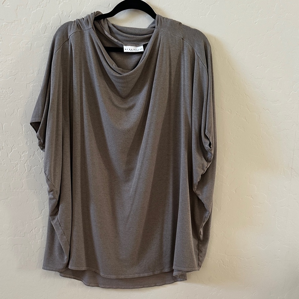 Gray Draped Top